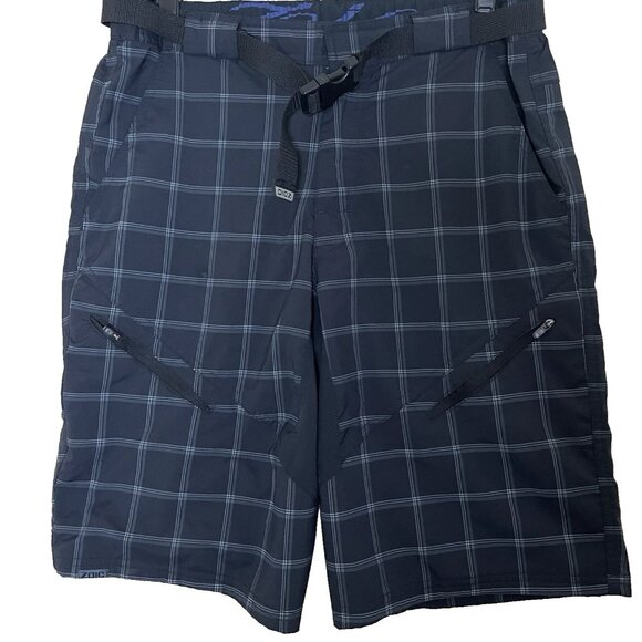 ZOIC Plaid Shorts Men's Medium Cycling Mountain Biking Outdoors Stretch NO Liner - Picture 1 of 9